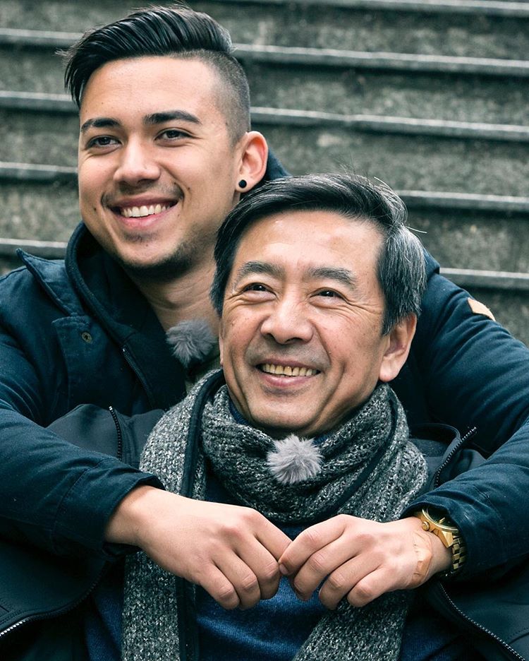 Jamie Zhu with his father Source: Facebook
