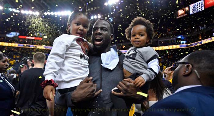 Draymond Green often takes his daughter Kyla and Draymond Green Jr. to every match in Warriors court. Picture Source: Pinterest.
