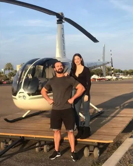 Kaitlyn Frohnapfel and Drew McIntyre going for a helicopter ride