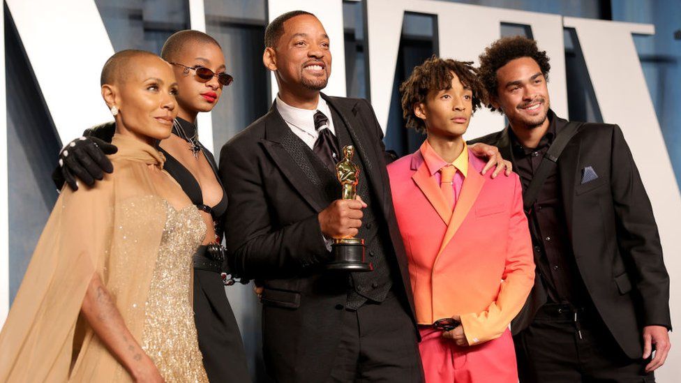 Will Smith and Jada Pinkett Smith later attended the Vanity Fair Oscar party with their children