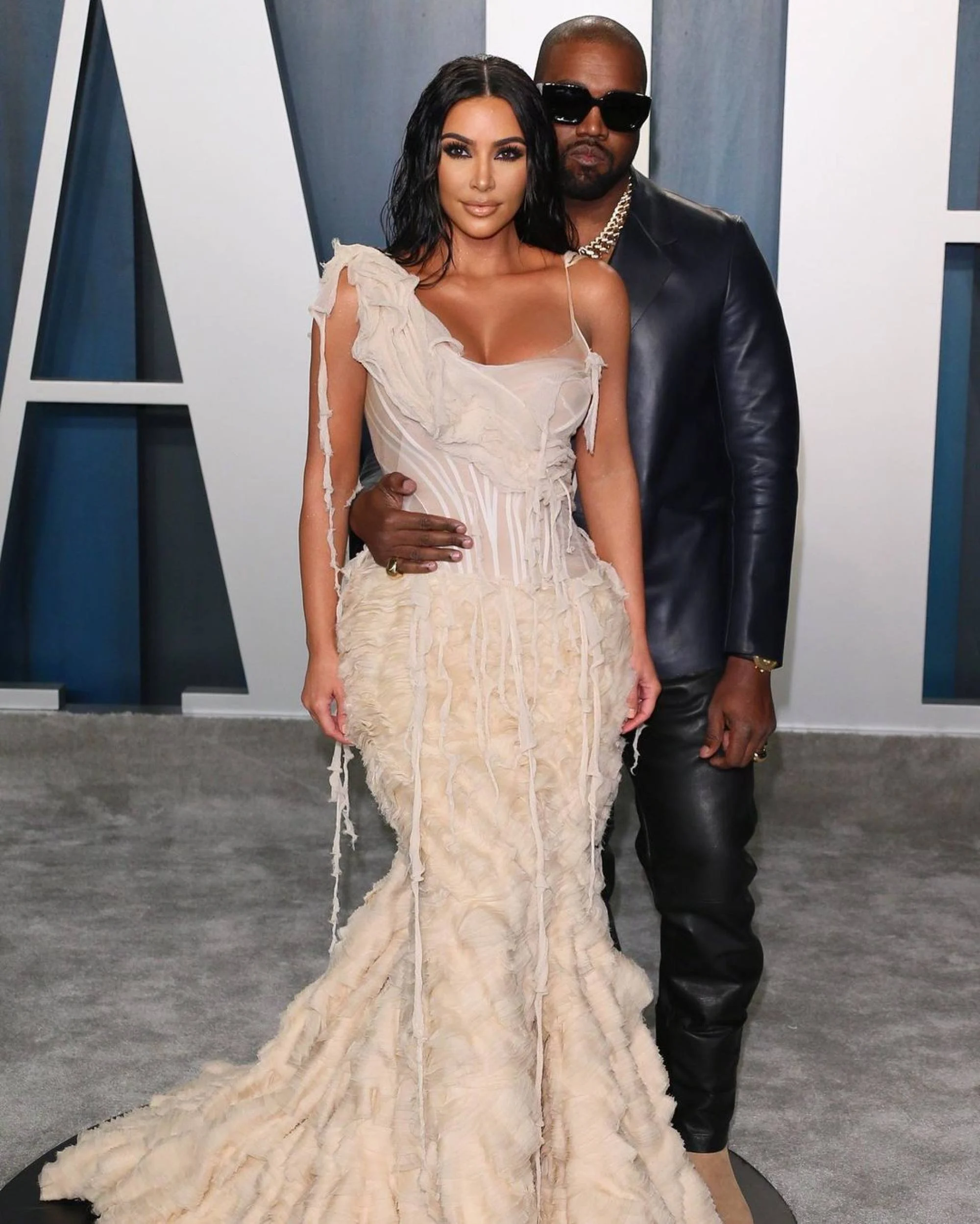 Kim Kardashian and Kanye West at the 2021 Vanity Fair party. Photo: @kimkardashian/Instagram