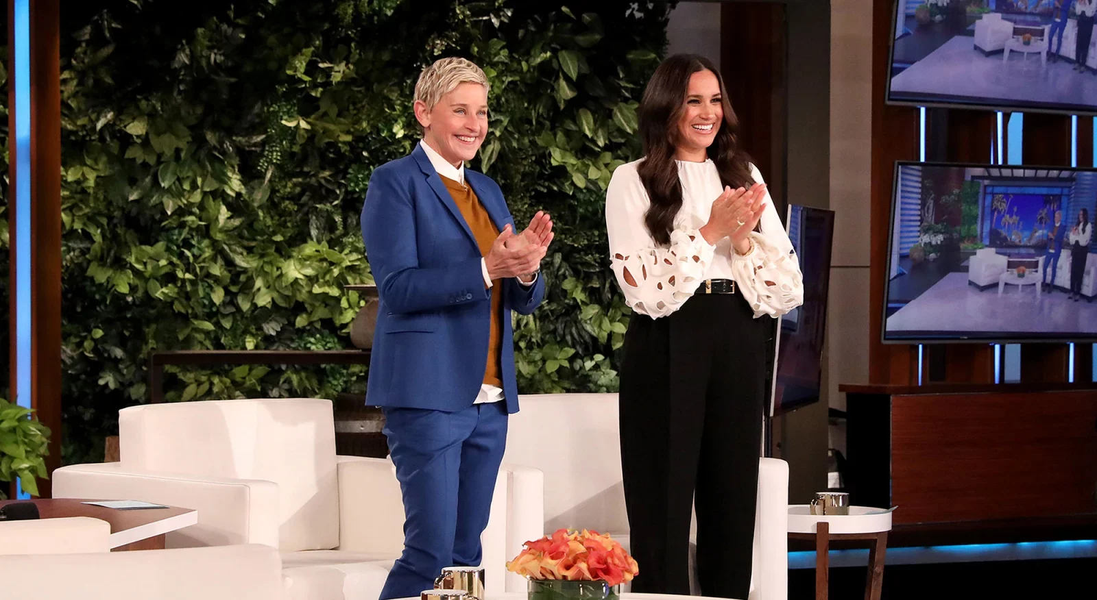 Ellen DeGeneres and Meghan Markle during 'The Ellen DeGeneres Show.' Michael Rozman/Warner Bros.