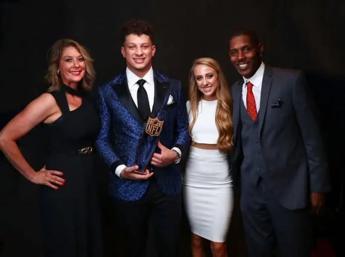 Randi Mahomes With Her Son, Daughter-In-Law, And Ex-Husband
