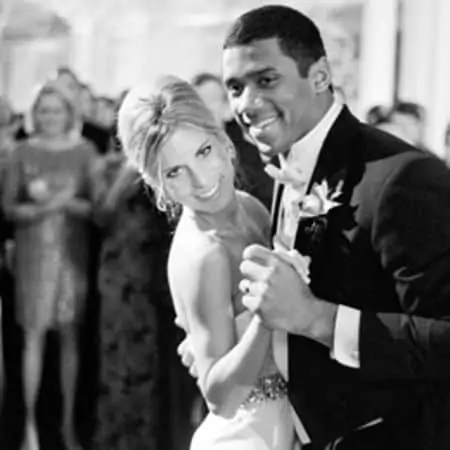 Ashton Meem and Russell Wilson in their wedding