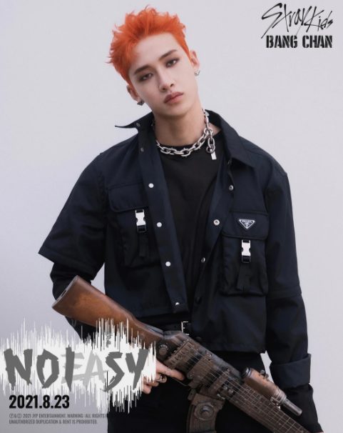 Stray Kids's second album 'Noeasy' was released on 23rd August 2021 through JYP Entertainment  Source: @instagram.com/bangchan.sk