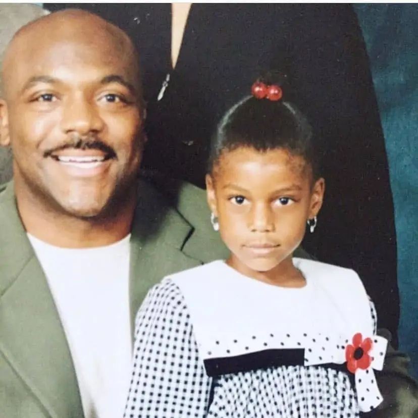 Child Taylor With Her Dad
