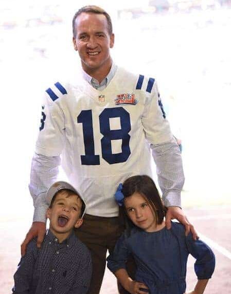 Peyton Manning with his children